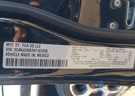 2022 Jeep Compass Trailhawk 4X4 z USA, uszkodzony, nr VIN 3C4NJDDB7NT101035